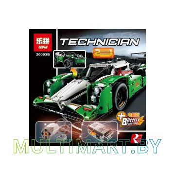 Конструктор Lepin 20003b Зеленый гоночный автомобиль с PF (1280 деталей) картинка 6